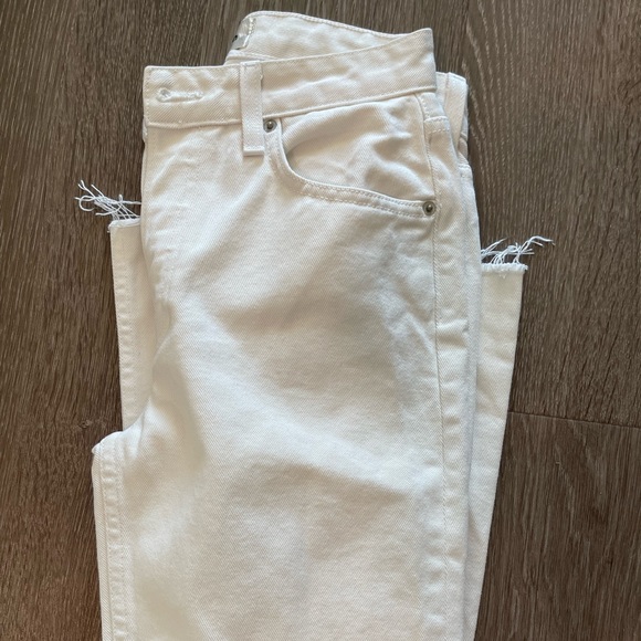 Reformation white mid crop flare jeans size 26 - Picture 5 of 8